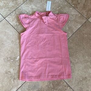 NWT Janie and Jack Pink Flutter Sleeve Blouse